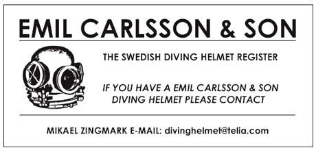 The Swedish Diving Helmet Register